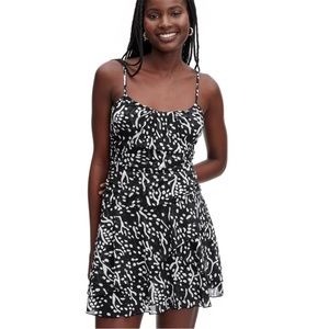 NWT DVF for Target Strappy Mesh Sea Spots Black Mini Dress Large and XL avail